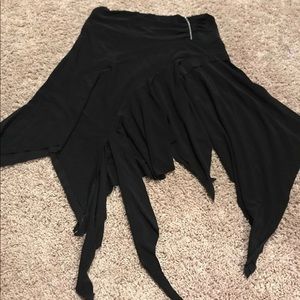 ***SOLD***Black Uneven Skirt (L)